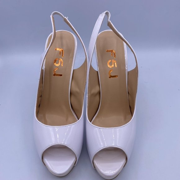 FSJ Peep Toe Extreme High Heels Platform Sandals - Picture 3 of 9